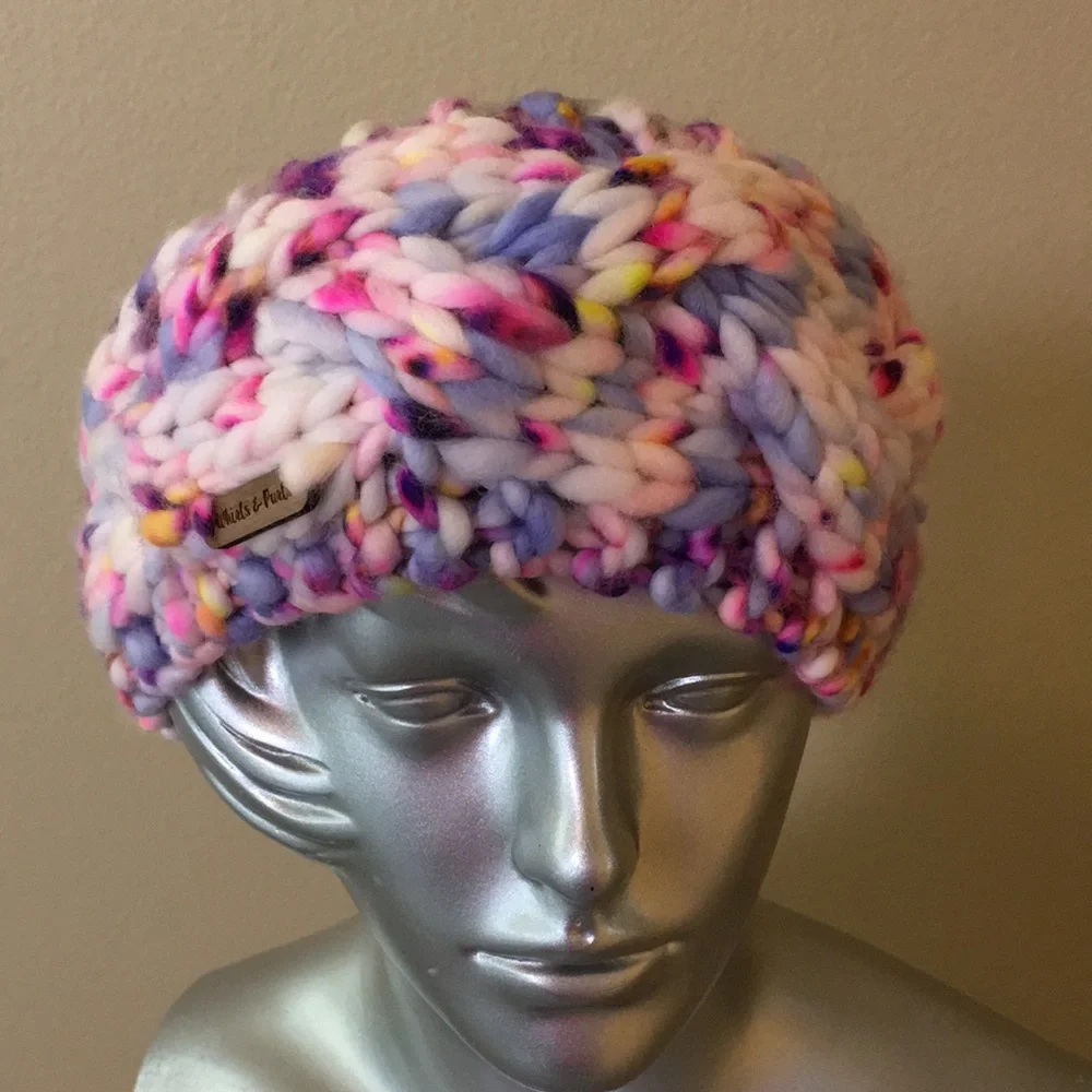 Hand Knit Women's Ear Warmer Headband Merino Wool